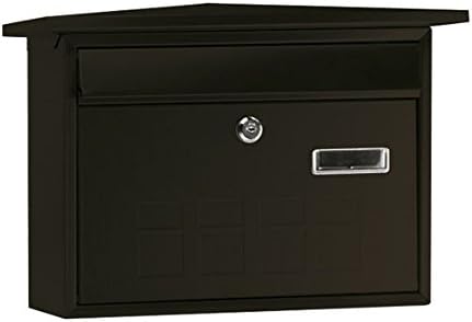 ARREGUI Decorative Post Box Wall Mounted Outside Steel Mail Box Stylish A4 – Magazine Size? High Quality Black