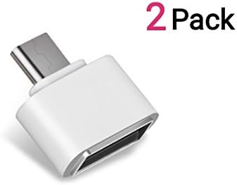 Click2u Micro USB OTG to USB Adapter - Micro USB Male OTG to USB Female Adapter for Android Tablet PC Connect to Flash Mouse Keyboard (White) (2Pack)