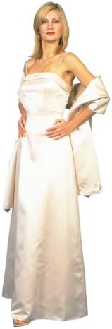 Champaign Satin Gown w/Shawl (extra large)