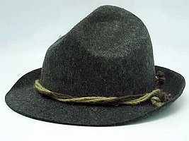 Essence Of Europe Gifts Men's German Fedora Hat W/ Rope & Feather X-Large Brown
