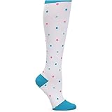 Nurse Mates Women's 12-14 mmHg Compression Trouser Sock Multi Dots