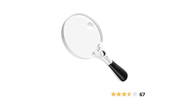 Lupa con luz led. Tiene 3 lentes acrílicas con aumentos x2, x4, x25 sin  distorsión. Es grande y de mano, para lectura, joyería, sellos, electrónica  y monedas. : Amazon.es: Oficina y papelería