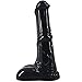 Big Animal Horse Dildo G Spot Stimuating Solid Ribbed Big Cock Size Female Masturbate Sex Toys Fetish Product Couple Flirting (Black)