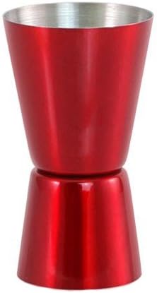 Tulsi King Traders Stainless Steel 30 and 60 ml Peg Measure Container (Red)