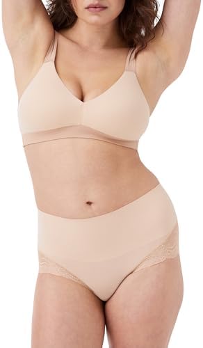 Spanx Womens Lace Hi-Hipster, Soft Nude, L UK