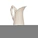 Classic With Ridged Handle Textured White 6 x 8.25 Ceramic Decorative Pitcher
