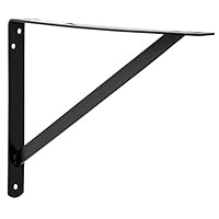 Decko Products 49147-10 Heavy-Duty Shelf Bracket, 14.5-Inch X 10-Inch, Black, 10-Pack