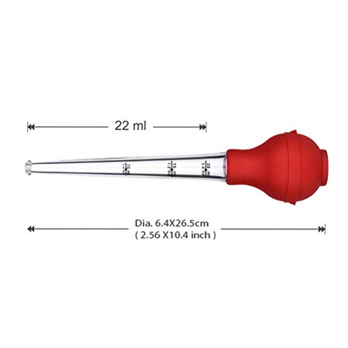 2Pcs Turkey Baster Set of 4, Odowalker Turkey Needle Silicone Turkey Seasoning Pump Barbecue Tool Silicone Gel Dropping Oil Seasoning Tube with Clean Brush - Thumbnail 2