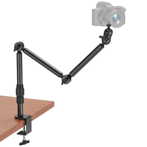 Rodison 78.4 cm Webcam Stand Mount with 1/4 Inch Screws for DSLR Cameras | Table Mount Camera for Ring Light, Project, Logitech Webcam, Handcam, Gopro Hero 8 7 6 5