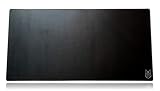 SoloQ Extended Mega Size Custom Professional Gaming Mouse Pad - Anti Slip Rubber Base - Stitched Edges - Large Desk Mat - 48" x 24" x 0.16" (Mega, Black with Blue Logo)