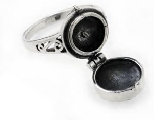 Sterling Silver Dragonfly Poison or Aromatherapy Scent Locket Ring(Sizes 4,5,6,7,8,9,10,11)