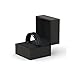 Duke Collections Mens Wedding Bands Black Tungsten Ring Brushed with Center Groove and Beveled Edges