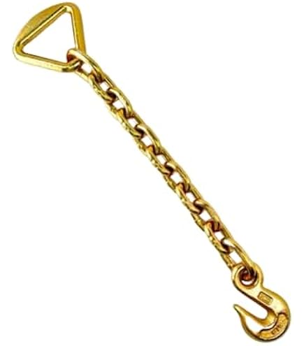 2PCS Of 5/16-IN X 12FT Weld High Test Chain, Tow Chain, For Logging, Pulling, Binding, Securing, And Towing All Types Of Loads, Grab Hook On Both - View #4