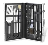 Picnic At Ascot 20 Piece Stainless Steel BBQ Barbecue Grill Tool Set With Aluminum Case