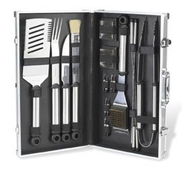 Picnic At Ascot 20 Piece Stainless Steel BBQ Barbecue Grill Tool Set With Aluminum Case