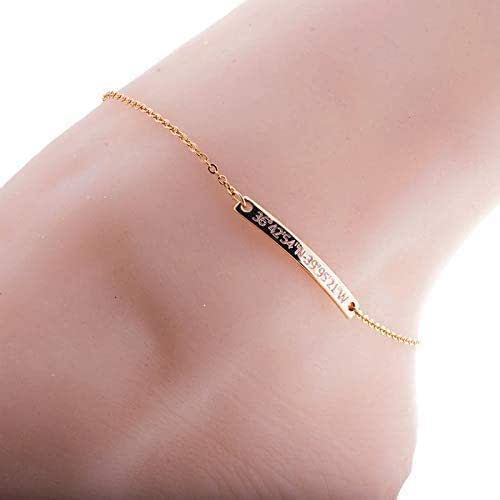 Gold personalized anklet Clearance