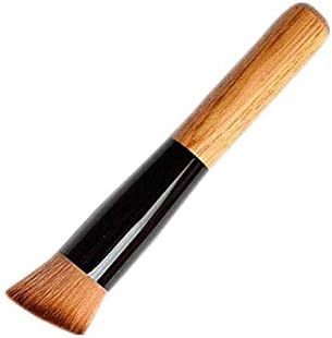 Makeup Brush, 1 Pcs Multifunction Makeup Brush Professional Powder Concealer Blush Liquid Foundation Make up Cosmetic Brush Wooden Oblique Head Makeup Brush Brown