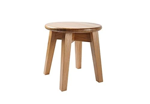 STUDY WOOD Short Round Small Stool for Kids to sit on Step Plant