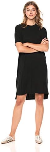 Women's Short Sleeve Swing Dresses Summer Casual Pockets T Shirt Dress