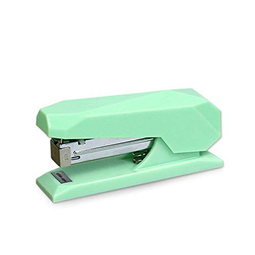 Mint Green Stapler Desk Premium Spring Powered Staplers No-Jam Desktop Executive Stapling Tool with Non-Slip Base 20 Sheets Capacity Diamond Shape Office School Supplies (Mint Green)