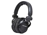 Monoprice 108323 Premium Hi-Fi DJ Style Over-the-Ear Pro Headphone Bundle with 3.5mm to 1/4-Inch Gold-Plated Adapter Plug and Accessories (5 Items)