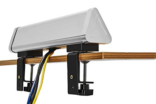 Removable Triangle Desktop Socket, gadgetpark Table Outlet with 3 UK Power, 2 USB Charger,3 CAT6 Port and 1 Power Switch, for Hotel/Office/Home(Silver)