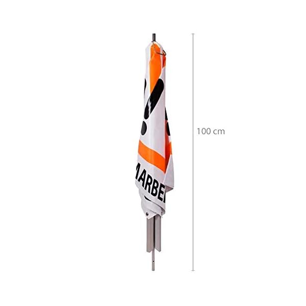 Warnpyramide/Faltsignal Achtung(VZ101) "BAUMARBEITEN" 70cm - weiÃ tagesleuchtend, leicht – Bild 4