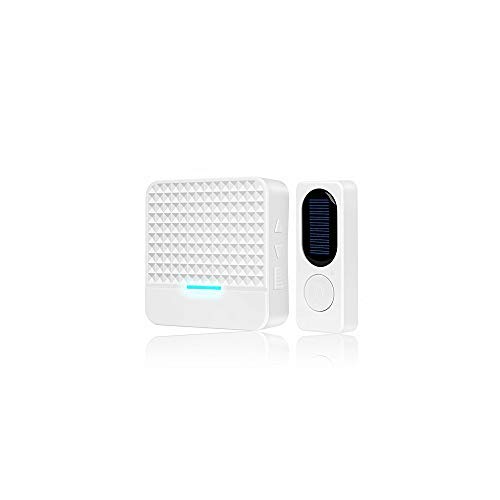 Wireless Doorbell with LED night light, Solar Door Bell Ring Waterproof