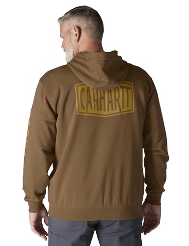 Carhartt Men's Rain Defender Loose Fit Midweight Logo Graphic Sweatshirt, Carha…