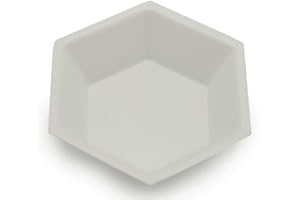 HEATHROW SCIENTIFIC Hexagonal Weigh Boats, Medium-Sized (46 mL Capacity), Polystyrene, Anti-Static, White, Pack of 500