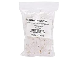 Monoprice Cat6 Plug Solid W/Insert 50U 100pcs/Bag