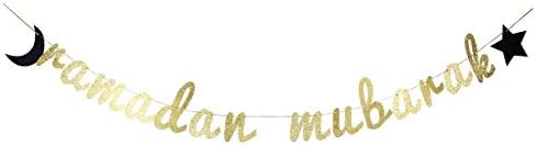 Gold Glitter Ramadan Mubarak Banner Party Decoration 2019 Ramadan Islamic Photo Prop Muslim Islam Celebration Eid Party
