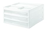 IRIS 3-Case Scrapbook Table Chest, White