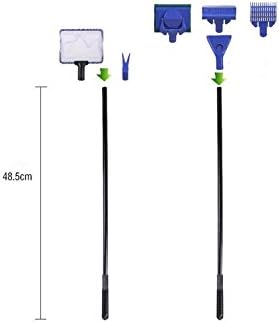 AQUACLEAN 5 in 1 Aquarium Tank Clean Set Fish Net Gravel Rake Algae Scraper Fork Sponge Brush Glass Cleaning Tools Aquarium Cleaner