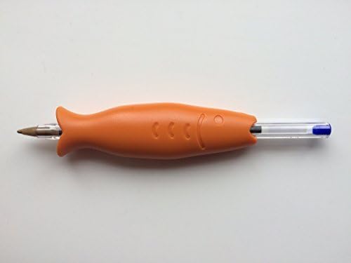 The Writing Fish. Ergonomically designed in the UK as an aid for people with arthritis, grip difficulties, writers cramp and other writing syndromes. Blue ink by Penline