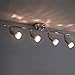 LED Track Lighting Modern Light Fixture Wall Accent Spotlight Adjustable Decorative Lighting GU10 4 Head Ceiling lamp for Indoor,Kitchen,Living Room,Art Picture (No Bulbs)