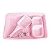 PAWISE Small Cat Litter Box Kit for Kittens – 5‑Piece Kit with Low Entry Litter Pan, Scooper, Feeding Bowls & Mouse Toy – Cat Starter Set for New Kitty Home, Pink