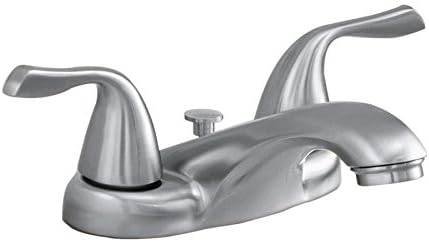 AquaSource Brushed nickel 2-handle 4-in Centerset Bathroom Faucet