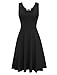 TAM WARE Womens Casual Fit and Flare Floral Sleeveless Dress TWCWD054-D155-BLACK-US M