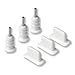 PortPlugs Anti Dust Plugs (5 Pairs) Compatible with iPhone SE, 5, 5s, 5c, iPad Mini, Pro, Cleaning Brush and SIM Removal Tool Include (White)