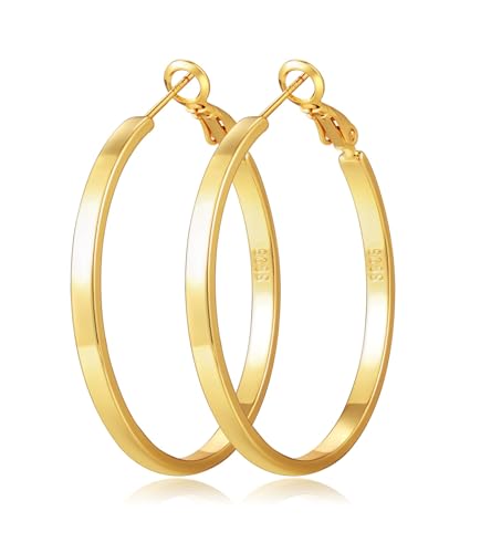 Geveay Gold Plated Hoop Earrings