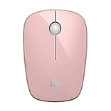 FD i220 Mini Wireless Mouse, 2.4G Cute Slim Optical Travel Mouse with Nano Receiver and Battery for Small Hand, Kid, Girls, Compatible for Notebook, Computer, PC, Laptop, and Chromebook (Pink)