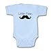 Little Man Mustache Baby Onesie Baby Blue (0-3 months)
