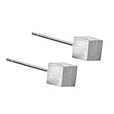 925 Sterling Silver Small Elegant Cube Women Stud Earrings for Women Party