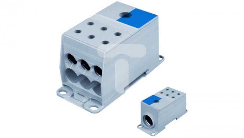 Distribution block AL/CU 1-potential 175A w 1x95-240mm2 f.6x10-50mm blue AUX38503N 82124003 Mache 4018841986762