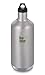 Klean Kanteen Classic Stainless Steel Double Wall Insulated Water Bottle with Loop Cap, 64-Ounce, Brushed Stainless