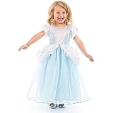 Little Adventures Deluxe Cinderella Princess Dress up Costume for Girls Large (Age 5-7)