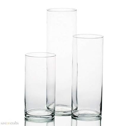 Amazon Com Wide Cylinder Vase 5 Set Of 18 Excellent Home Decor