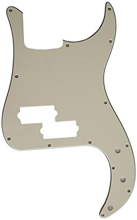Xinyue Guitar Pickguard Scratch Plate For Standard Precision Bass Guitar Pickguard (p bass 3 Ply Vintage Yellow)