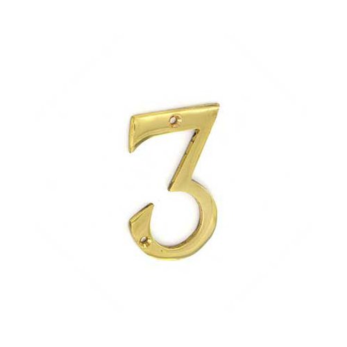 Solid Polished Brass 75mm Polished House Front Door Numbers Amazon.co